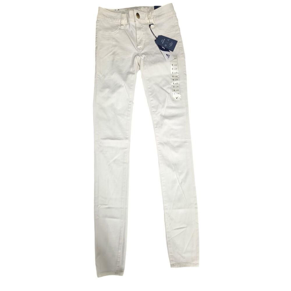 American Eagle Super Super Stretch White Low Rise Jegging Size 0 X-Long NWT